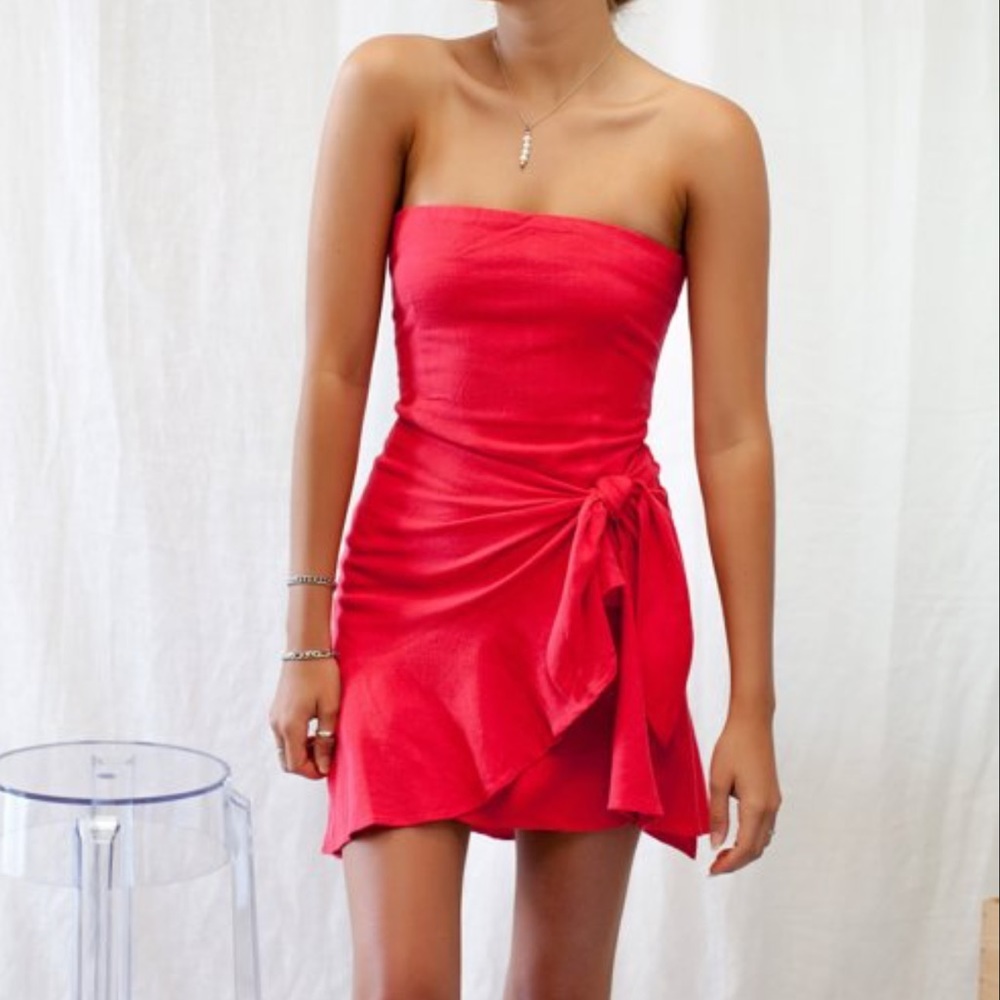 Isabelle’s Cabinet Malakai Poppy Red Tube Dress